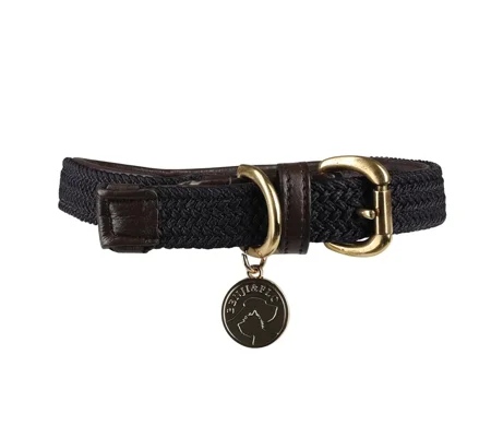 Benji & Flo Interlaced Dog Collar Blue