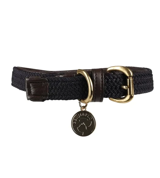 Benji & Flo Interlaced Dog Collar Blue