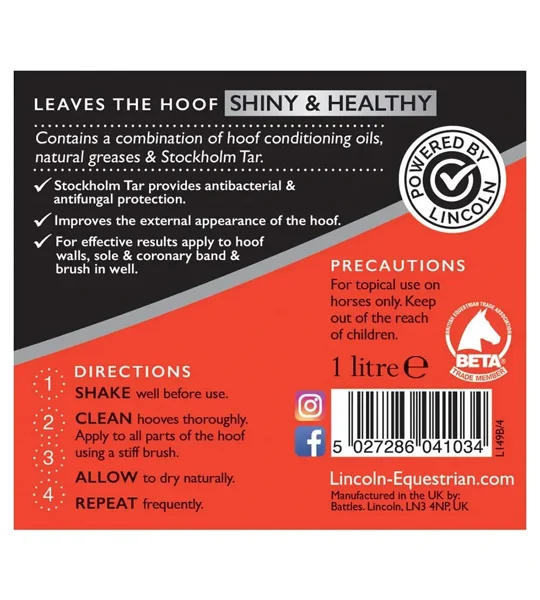 Lincoln Classic Hoof Oil - With Brush 500ml With Brush