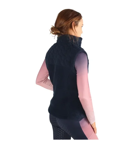 Hy Equestrian Elevate Teddy Fleece Gilet Navy