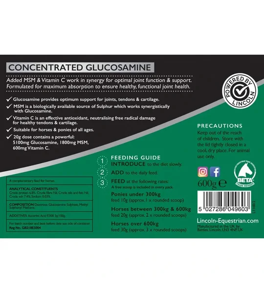 Lincoln Glucosamine Premier Concentrate 600g