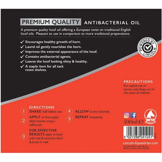 Additional Image for Lincoln Green Hoof Oil 500ml