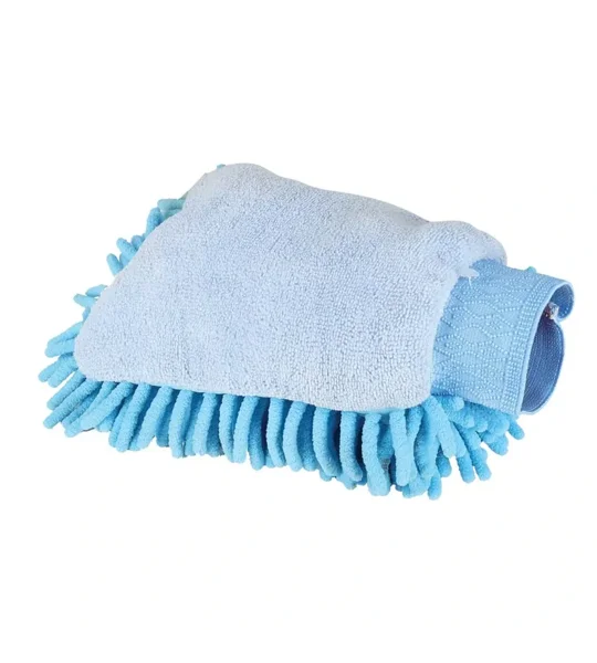 Lincoln Microfibre Grooming Mitt - Blue