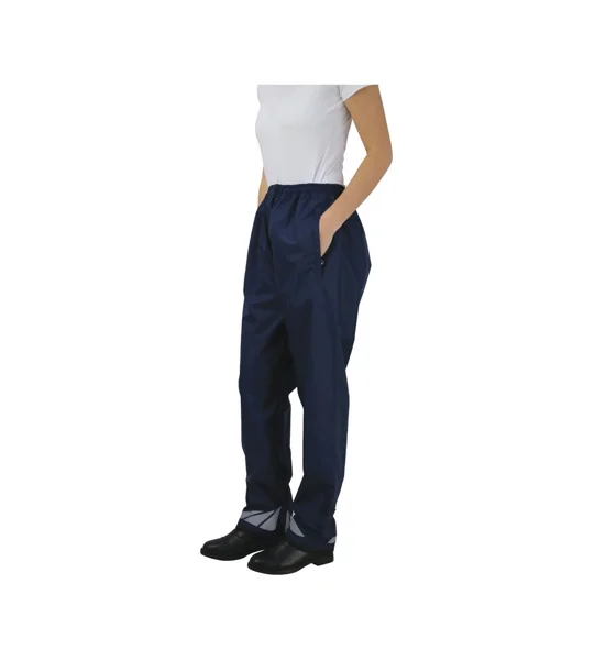 Hy Equestrian Waterproof Pull-On Over Trousers childs Navy