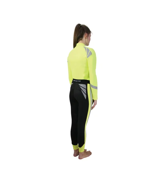 Reflector Riding Tights by Hy Equestrian - Yellow