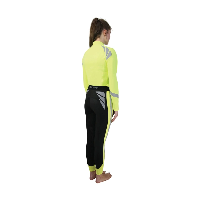 Additional Image for Reflector Riding Tights by Hy Equestrian - Yellow