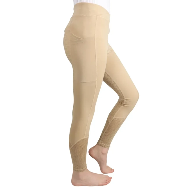 Additional Image for Hy Equestrian Children's Fordwich Riding Tights Beige