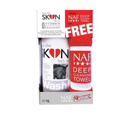 NAF Love The SKIN He's In Skin Wash with Free NAF Deep Cleansing Towel - 1 litre