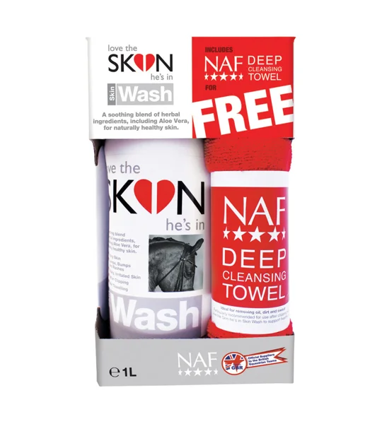 NAF Love The SKIN He's In Skin Wash with Free NAF Deep Cleansing Towel - 1 litre