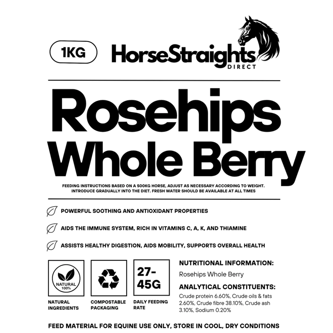 Additional Image for Horse Straights Direct Rosehips Whole Berry - 1 Kg