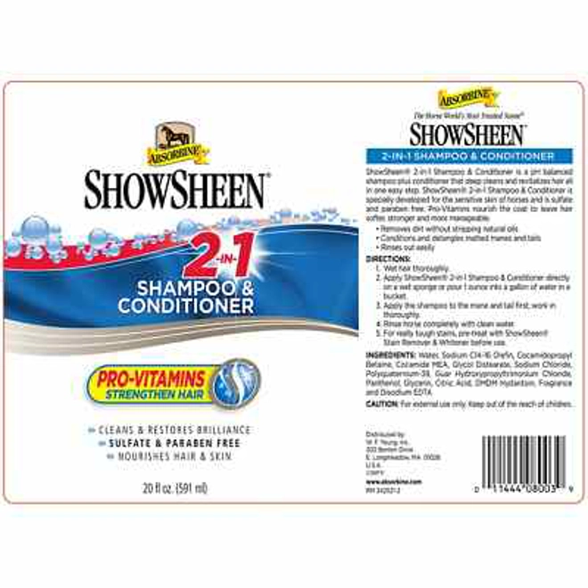 Additional Image for Showsheen 2-In-1 Shampoo & Conditioner 591 Ml
