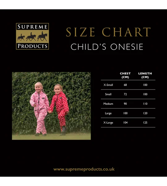 Supreme Products Child's Dotty Fleece Onesie Rosette Red
