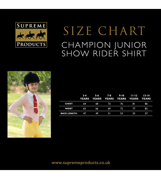 Supreme Products Long Sleeve Champion Junior Show Rider Competition Shirt