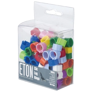 ETON Clic Leg Rings Assorted Colours - 8 Mm x 100 Pack