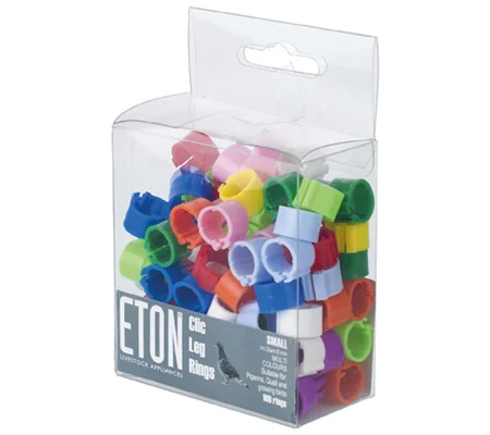 ETON Clic Leg Rings Assorted Colours - 8 Mm x 100 Pack