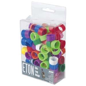 ETON Clic Leg Rings Assorted Colours - 12 Mm x 100 Pack