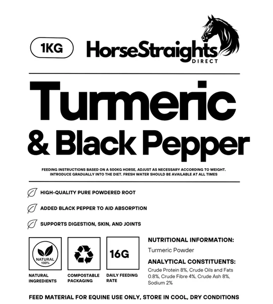 Horse Straights Direct Turmeric with Black Pepper - 1 Kg