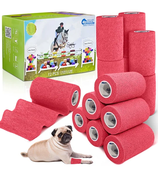 Equimed 10cm Vetwrap Cerise Pink - 12 Wraps
