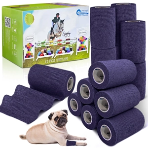 Equimed 10cm Vetwrap Dark Purple - 12 Wraps