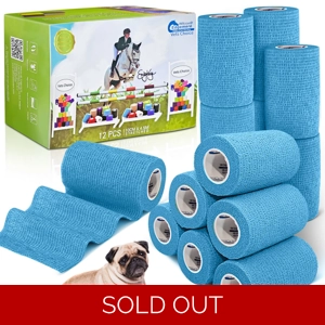 Equimed 10cm Vetwrap Lake Blue - 12 Wraps