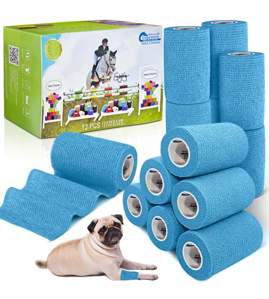 Equimed 10cm Vetwrap Lake Blue - 12 Wraps