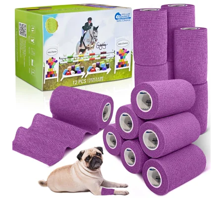 Equimed 10cm Vetwrap Lavender Purple - 12 Wraps
