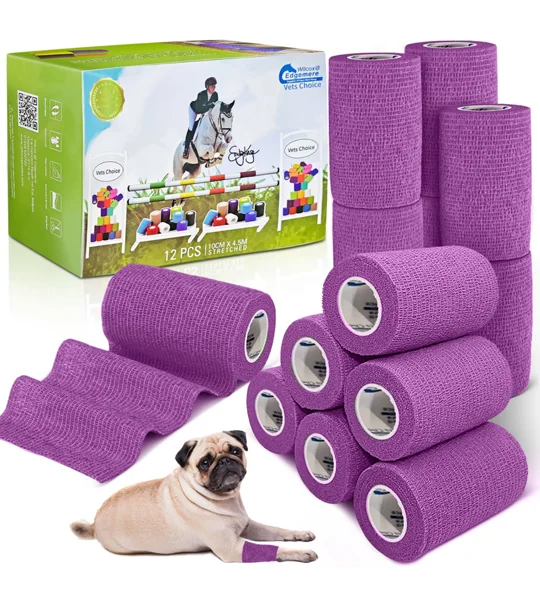 Equimed 10cm Vetwrap Lavender Purple - 12 Wraps