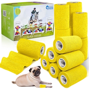 Equimed 10cm Vetwrap Lemon Yellow - 12 Wraps