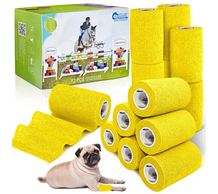 Equimed 10cm Vetwrap Lemon Yellow - 12 Wraps