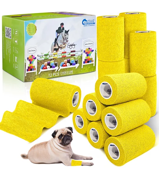 Equimed 10cm Vetwrap Lemon Yellow - 12 Wraps