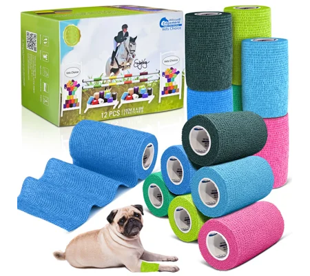Equimed 10cm Vetwrap Multi Colours - 12 Wraps