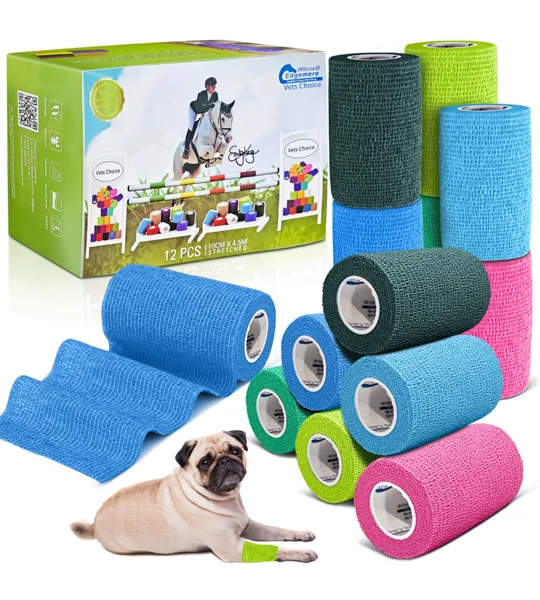 Equimed 10cm Vetwrap Multi Colours - 12 Wraps