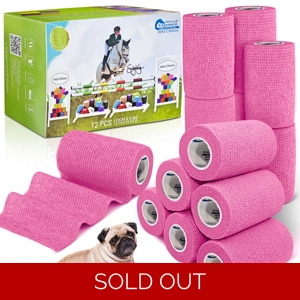 Equimed 10cm Vetwrap Neon Pink - 12 Wraps