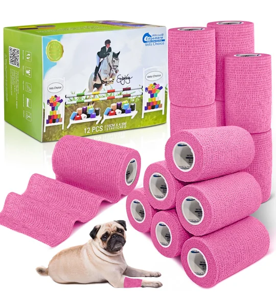 Equimed 10cm Vetwrap Neon Pink - 12 Wraps