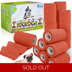 Equimed 10cm Vetwrap Orange - 12 Wraps