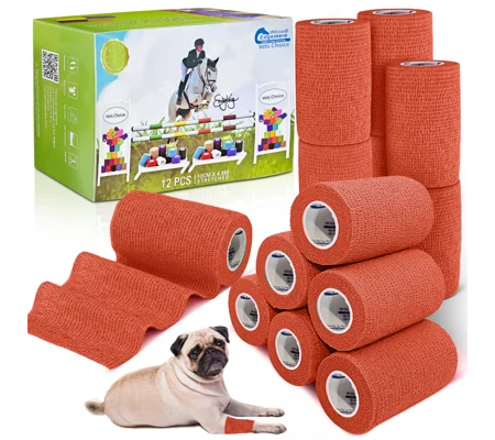 Equimed 10cm Vetwrap Orange - 12 Wraps
