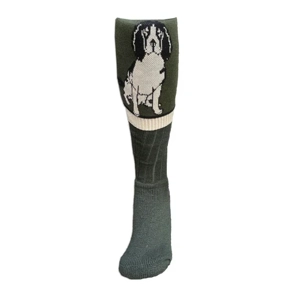 Waring Brooke Springer Spaniel Socks Black Olive