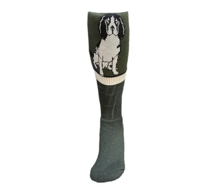 Waring Brooke Springer Spaniel Socks Black Olive