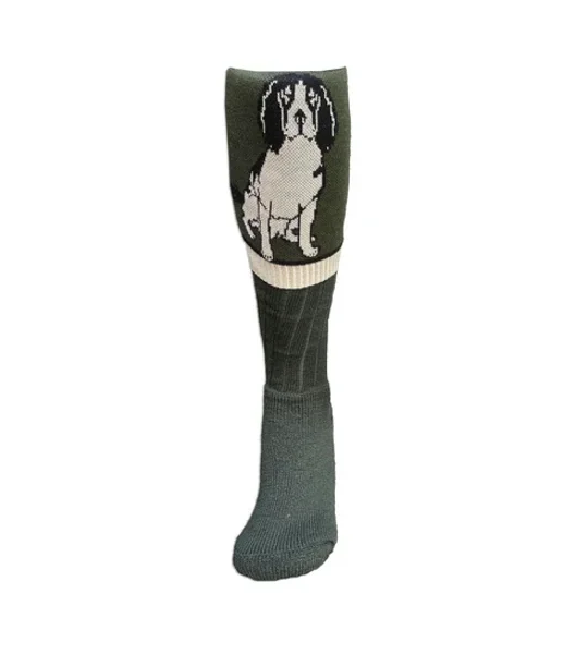Waring Brooke Springer Spaniel Socks Black Olive