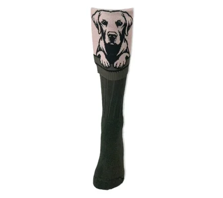 Waring Brooke Loyal Labrador Socks Black Olive