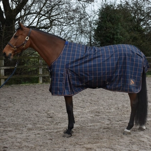 Whitaker Jacob Lightweight Turnout Rug 0 Gm Navy/Orange