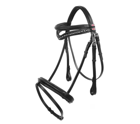 Whitaker BR073 Lynton Flash Bridle with 2 Browbands Black