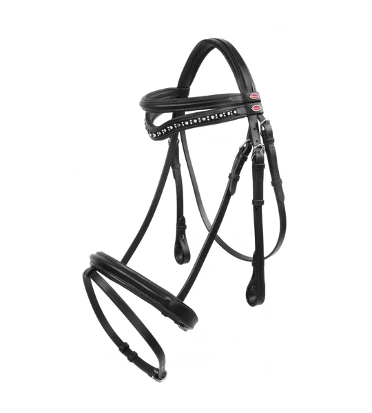 Whitaker BR073 Lynton Flash Bridle with 2 Browbands Black