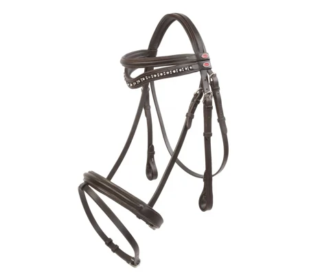 Whitaker BR073 Lynton Flash Bridle with 2 Browbands Havana