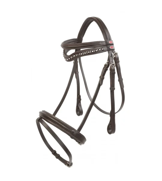 Whitaker BR073 Lynton Flash Bridle with 2 Browbands Havana