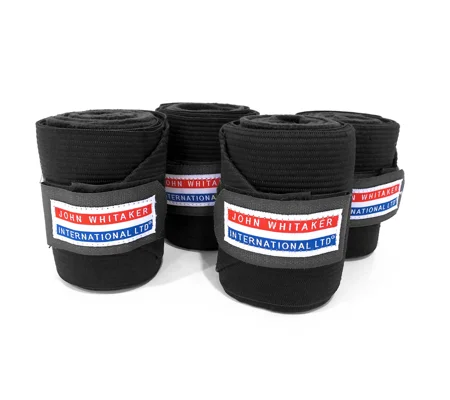 Whitaker TB4 Training Bandages Black - 3 M x 4 Pack