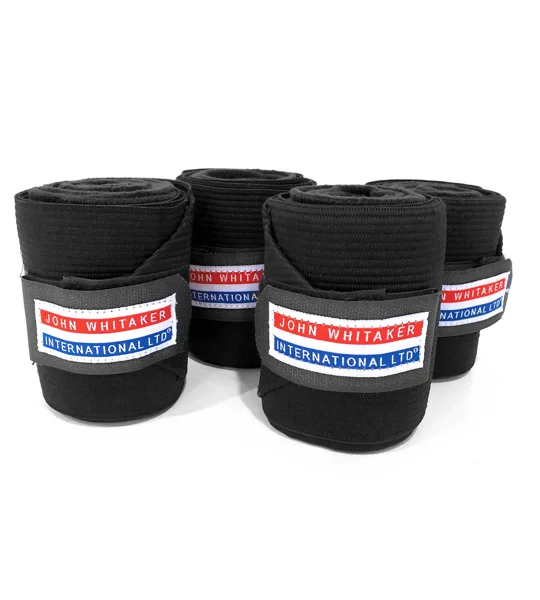 Whitaker TB4 Training Bandages Black - 3 M x 4 Pack