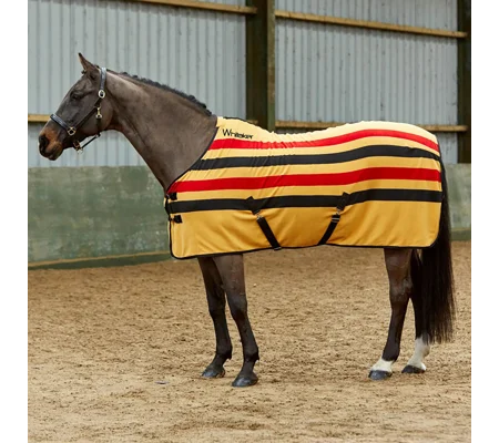 Whitaker R404 Aintree Fleece Stripe Rug Yellow