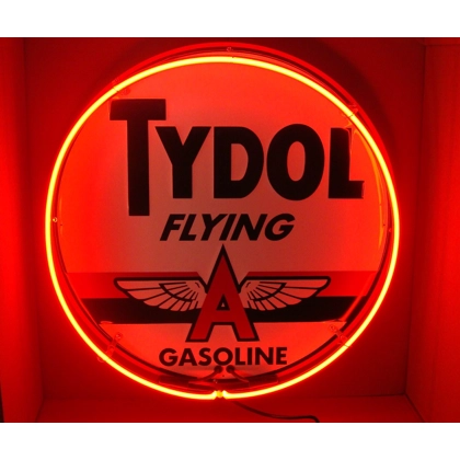 24" Tydol Flying A Neon Sign / Gasoline Petro Neon Signs