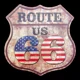 Route 66 Shield USA Sign / USA 3 R..